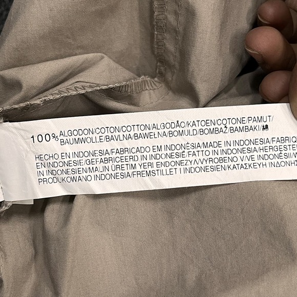 Zara Basic Beige Smocked Midi Dress with Tie Belt - Picture 5 of 6